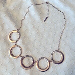 Tahari Necklace, Copper Color Round Disc
